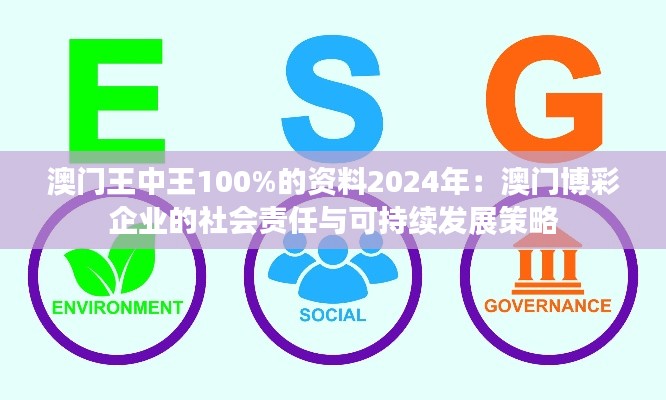 澳门王中王100%的资料2024年：澳门博彩企业的社会责任与可持续发展策略