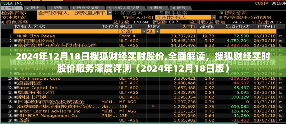 搜狐财经实时股价深度解读与评测报告（附最新数据，2024年12月18日版）