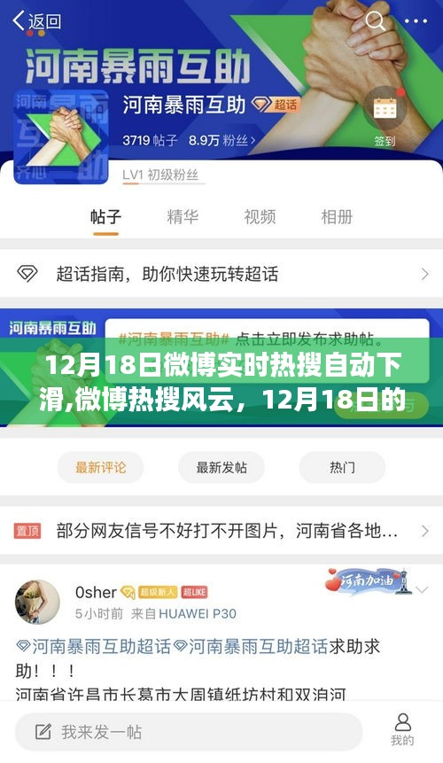 微博热搜风云回顾，12月18日实时热搜自动下滑事件揭秘