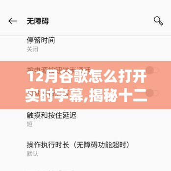 揭秘十二月谷歌实时字幕功能，无障碍观影，轻松开启！