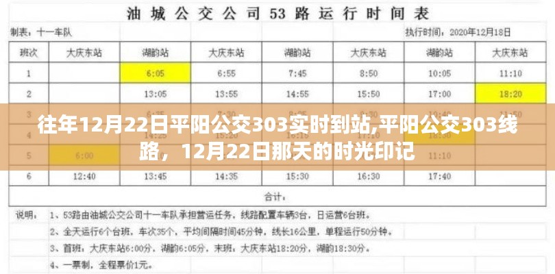 时光印记，平阳公交303线路实时到站信息回顾