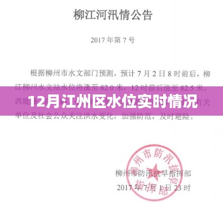 江州区最新实时水位信息，12月水位监测报告