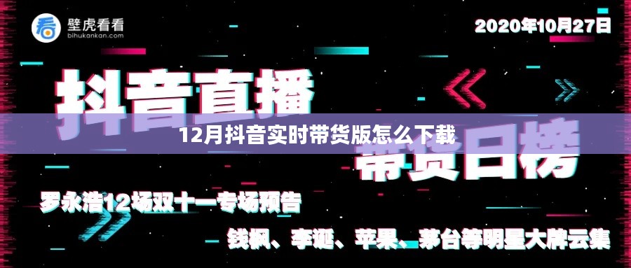 抖音实时带货版下载攻略，12月最新版下载指南