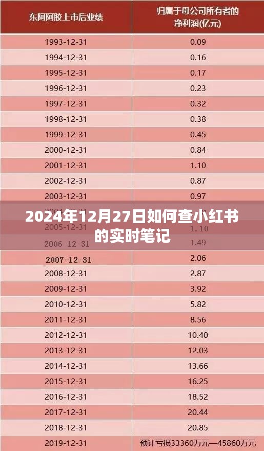 小红书实时笔记查询指南，如何查看2024年12月27日最新笔记内容？