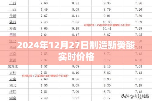 新癸酸实时价格（2024年12月27日制造）