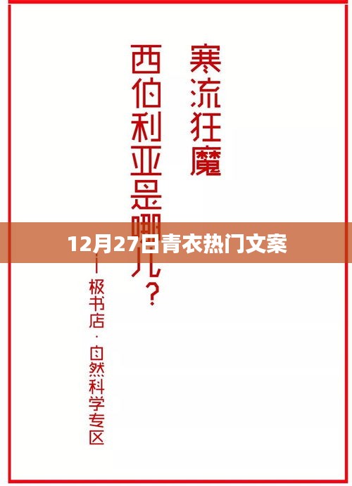 12月27日青衣流行文案大揭秘