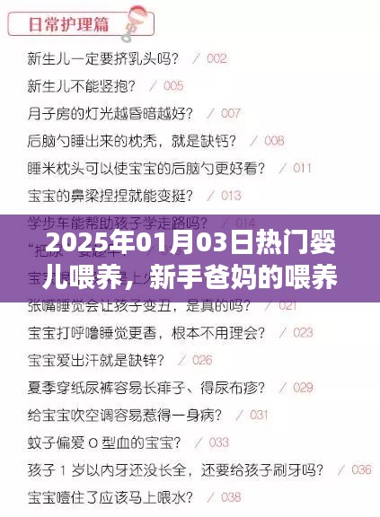 新手爸妈必看，婴儿喂养指南，助力宝宝健康成长（日期，2025年1月3日）