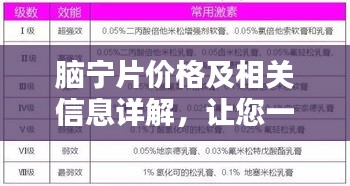 脑宁片价格及相关信息详解，让您一目了然了解药品价格与特性