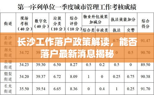 长沙工作落户政策解读，能否落户最新消息揭秘