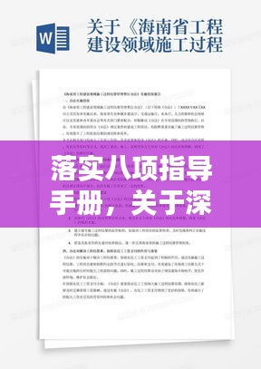 落实八项指导手册，关于深入落实八项规定的报告 