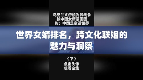 世界女婿排名，跨文化联姻的魅力与洞察