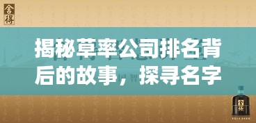 揭秘草率公司排名背后的故事，探寻名字背后的真相！